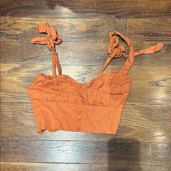 Altar'd State Rust Tie-Strap Tank Top - Picture 1 of 3